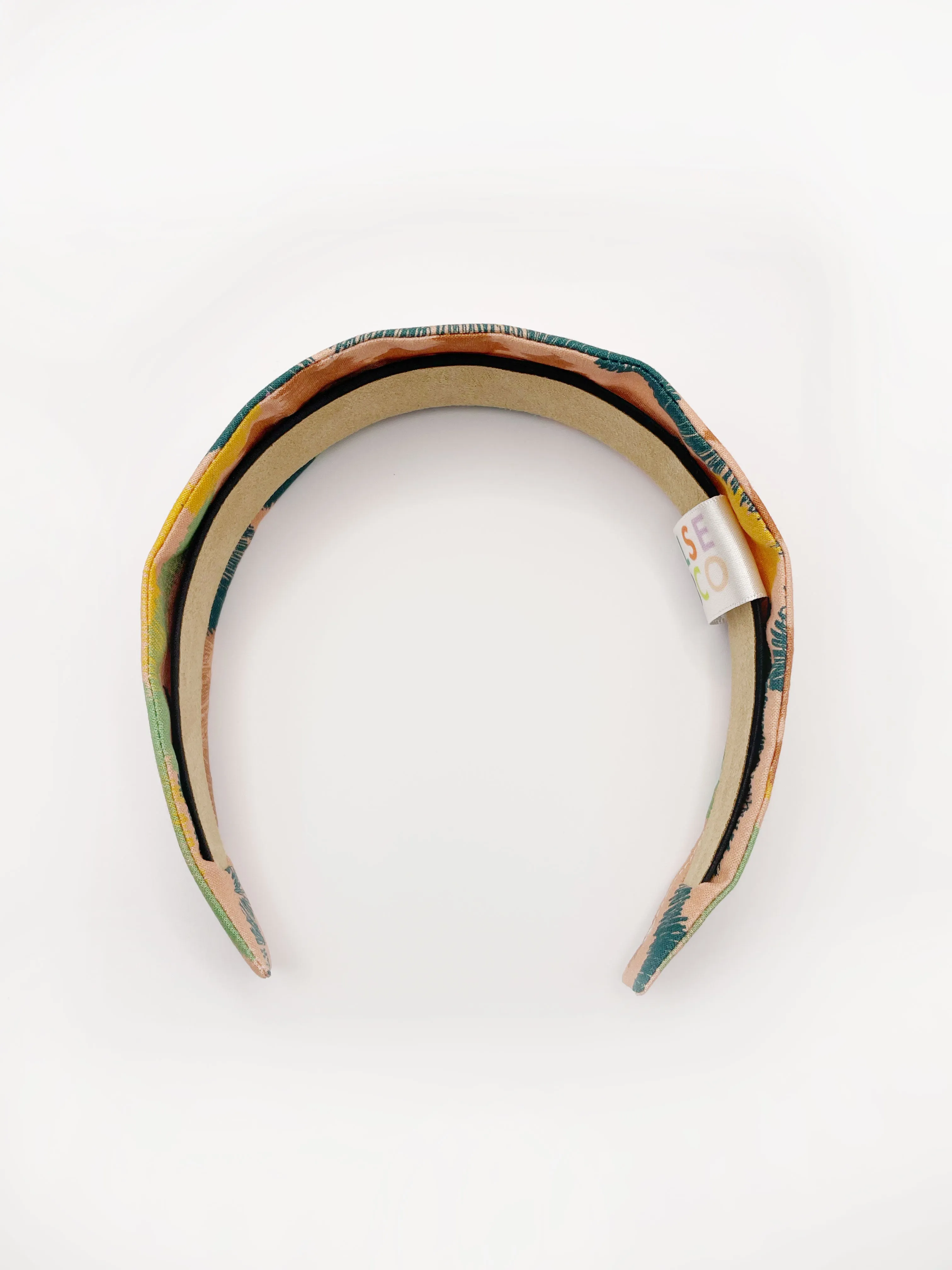 Abstract Earth Tone Fabric Headband  Sonoran Desert Hills Boho Headband