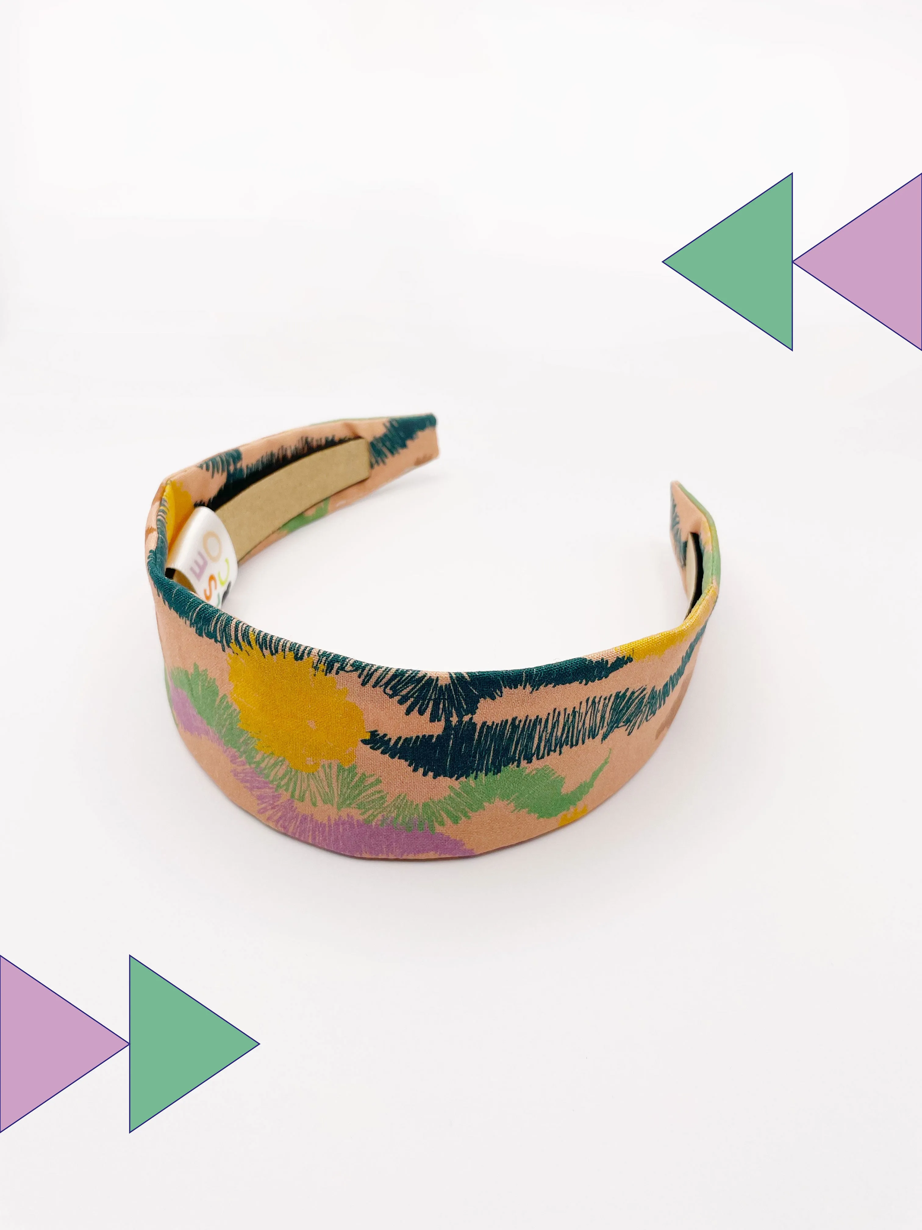 Abstract Earth Tone Fabric Headband  Sonoran Desert Hills Boho Headband