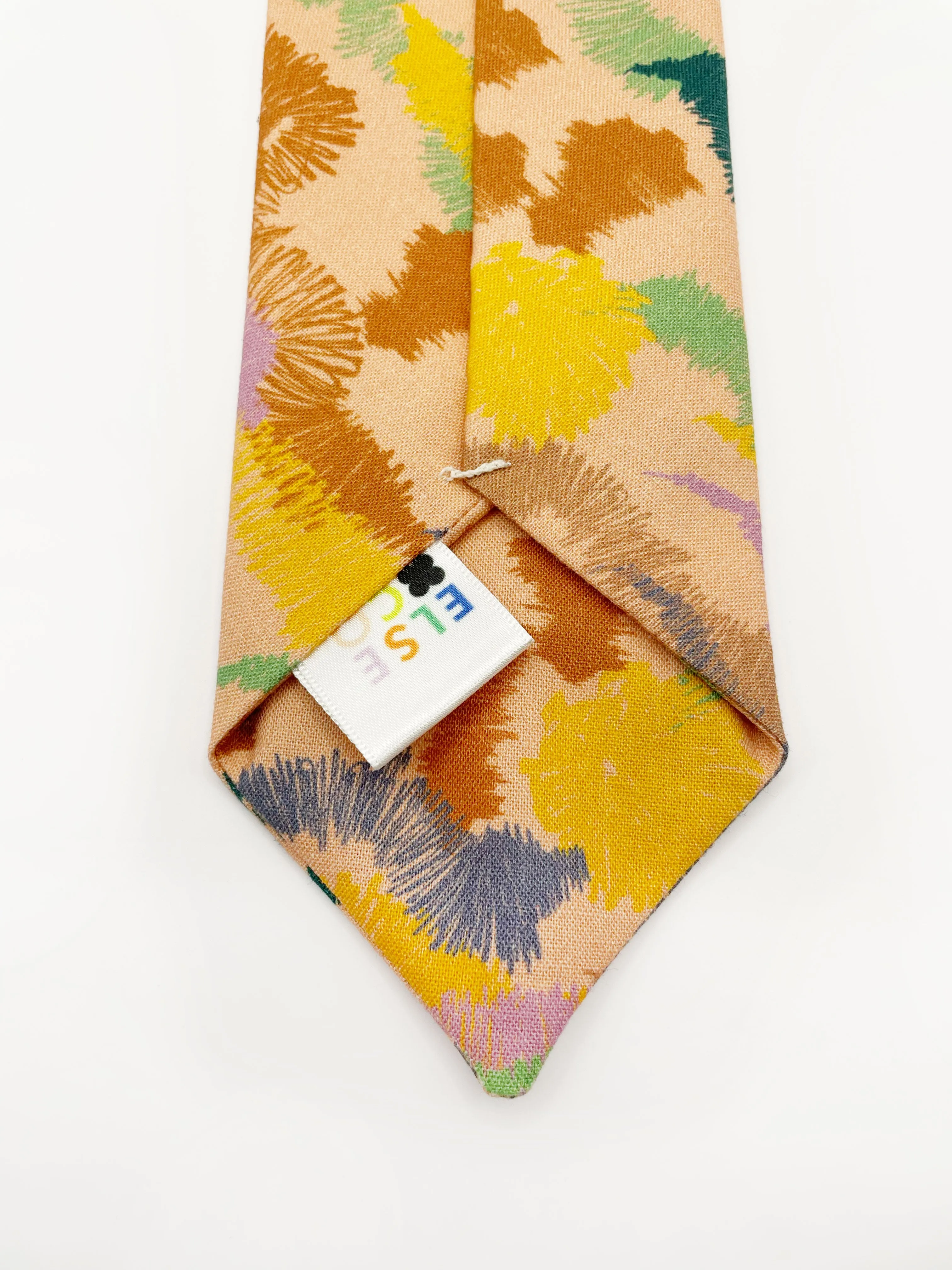 Abstract Earth Tone Necktie  Sonoran Desert Hills Boho Necktie