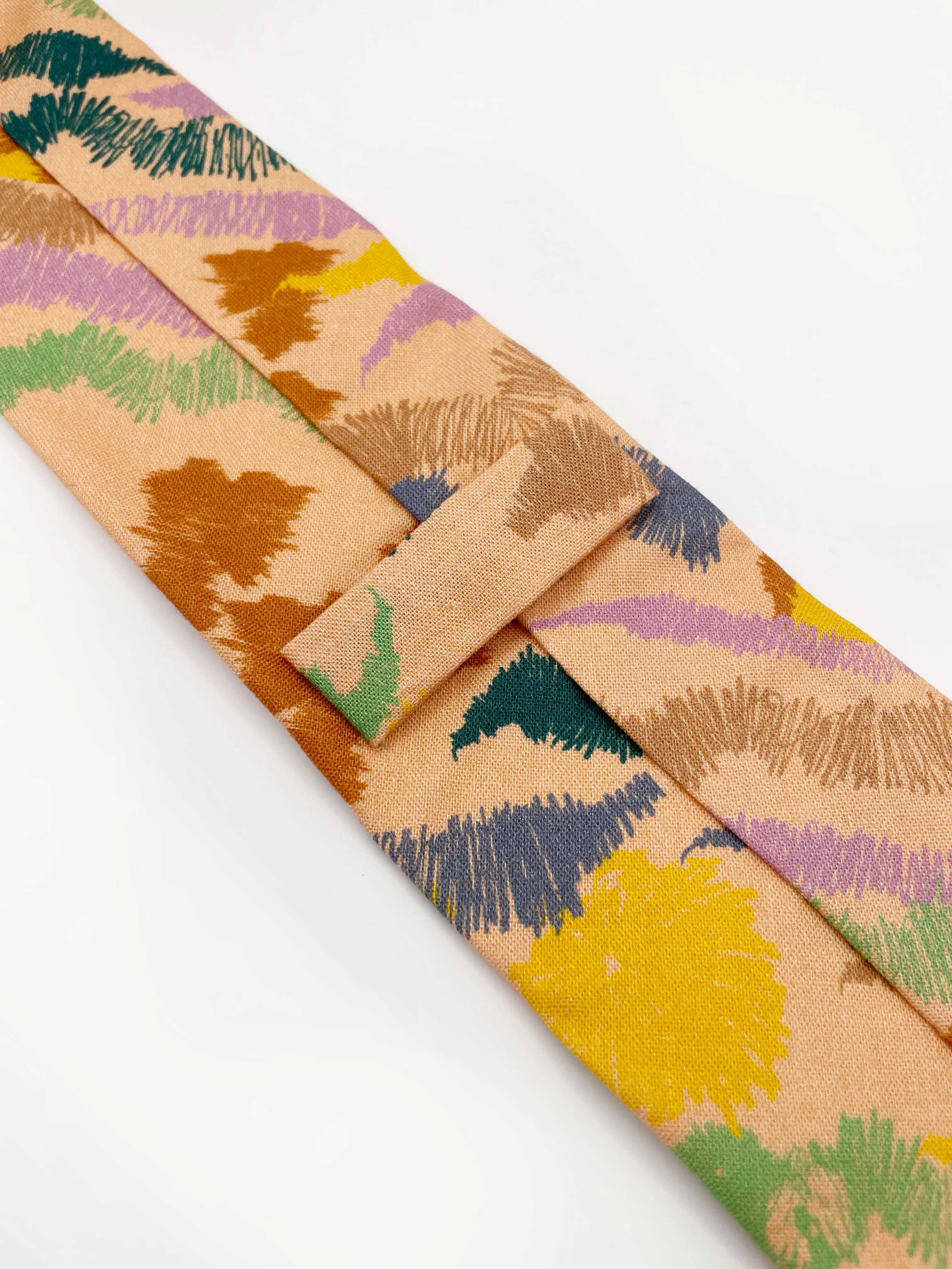 Abstract Earth Tone Necktie  Sonoran Desert Hills Boho Necktie