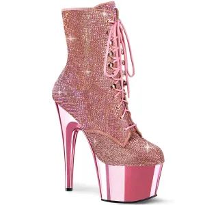 ADORE-1020CHRS Pleaser Baby Pink Chrome Sexy Platform Shoes (Pole Dancing Heels)