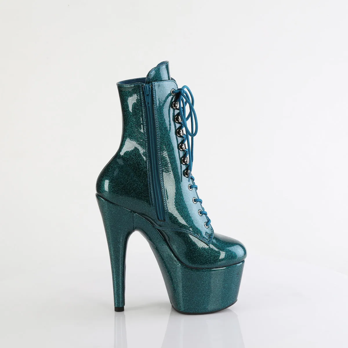 ADORE-1020GP Pleaser Teal Glitter Sexy Platform Shoes (Pole Dancing Heels)