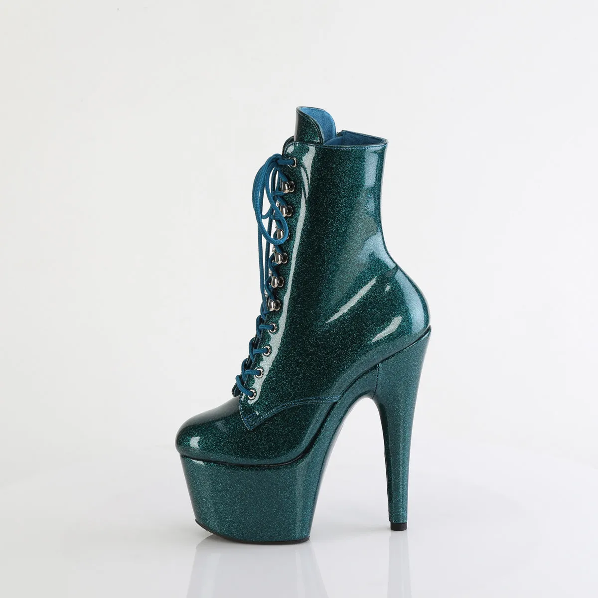 ADORE-1020GP Pleaser Teal Glitter Sexy Platform Shoes (Pole Dancing Heels)