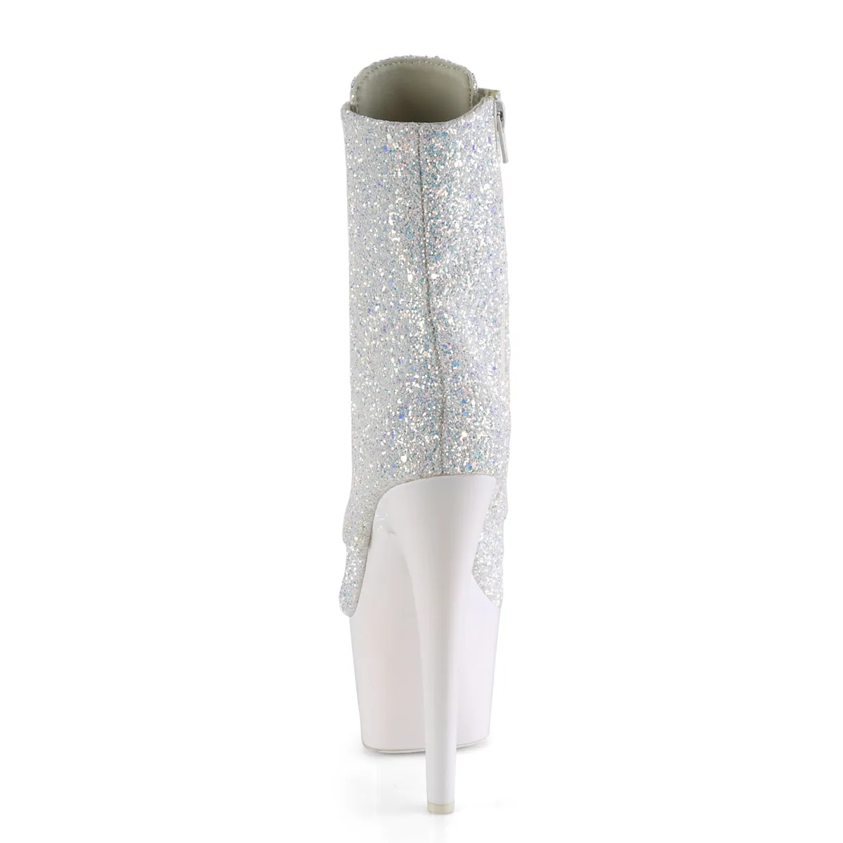 ADORE-1020LG Pleaser Neon White Multi Glitter Sexy Platform Shoes (Pole Dancing Heels)