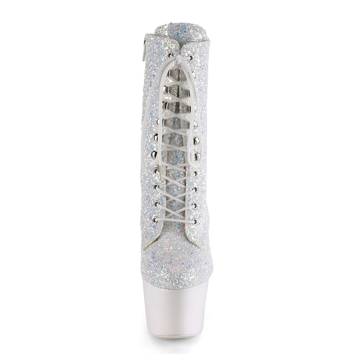 ADORE-1020LG Pleaser Neon White Multi Glitter Sexy Platform Shoes (Pole Dancing Heels)