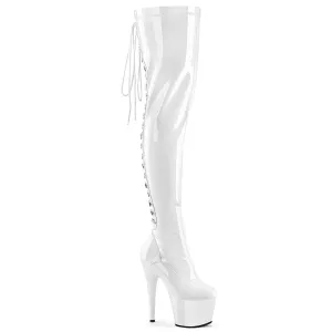 ADORE-3063 Pleaser White Sexy Platform Shoes (Pole Dancing Heels)