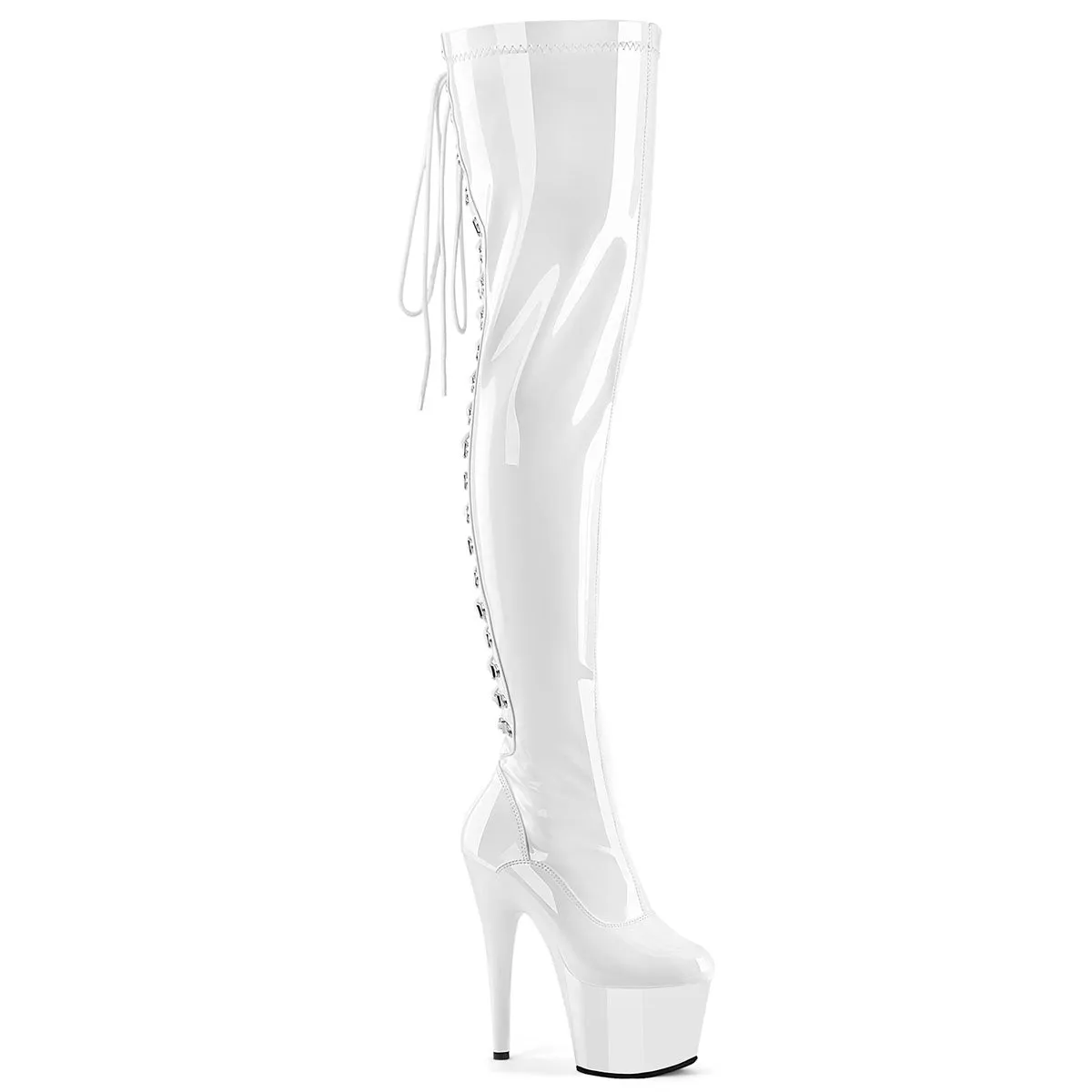 ADORE-3063 Pleaser White Sexy Platform Shoes (Pole Dancing Heels)
