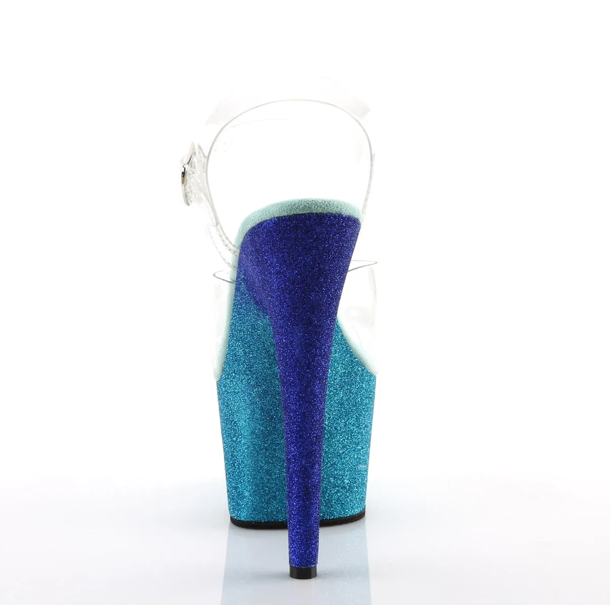 ADORE-708OMBRE Pleaser Clear/Aqua Sexy Platform Shoes (Pole Dancing Heels)