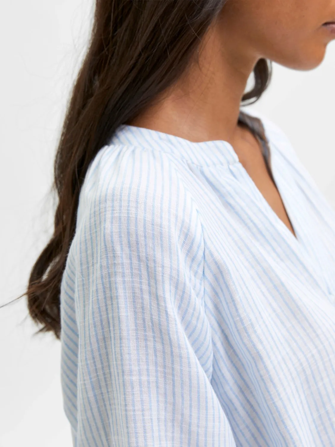 Alberta 3/4 Shirt - Blue Bell