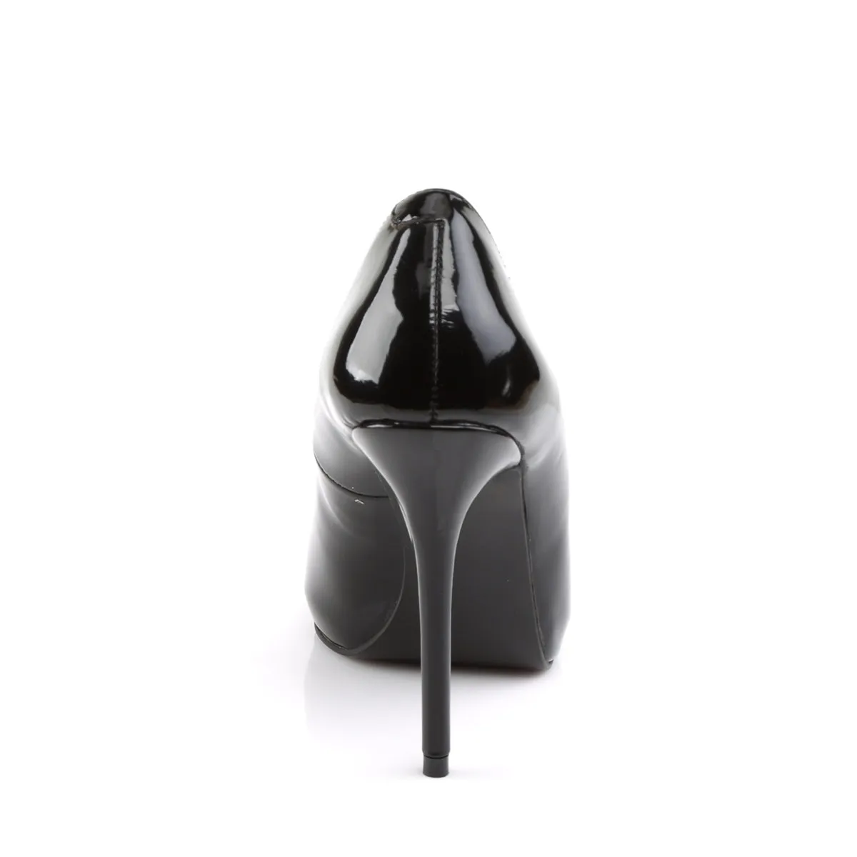 AMUSE-20 Pleaser Black Patent Sexy Single Sole Shoes (Fetish Footwear)