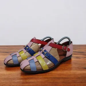 Artisan Multi-Hued Sandals: Trendy Summer Style