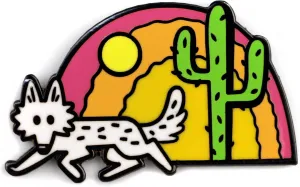 BADGE BOMB Desert Coyote Enamel Pin