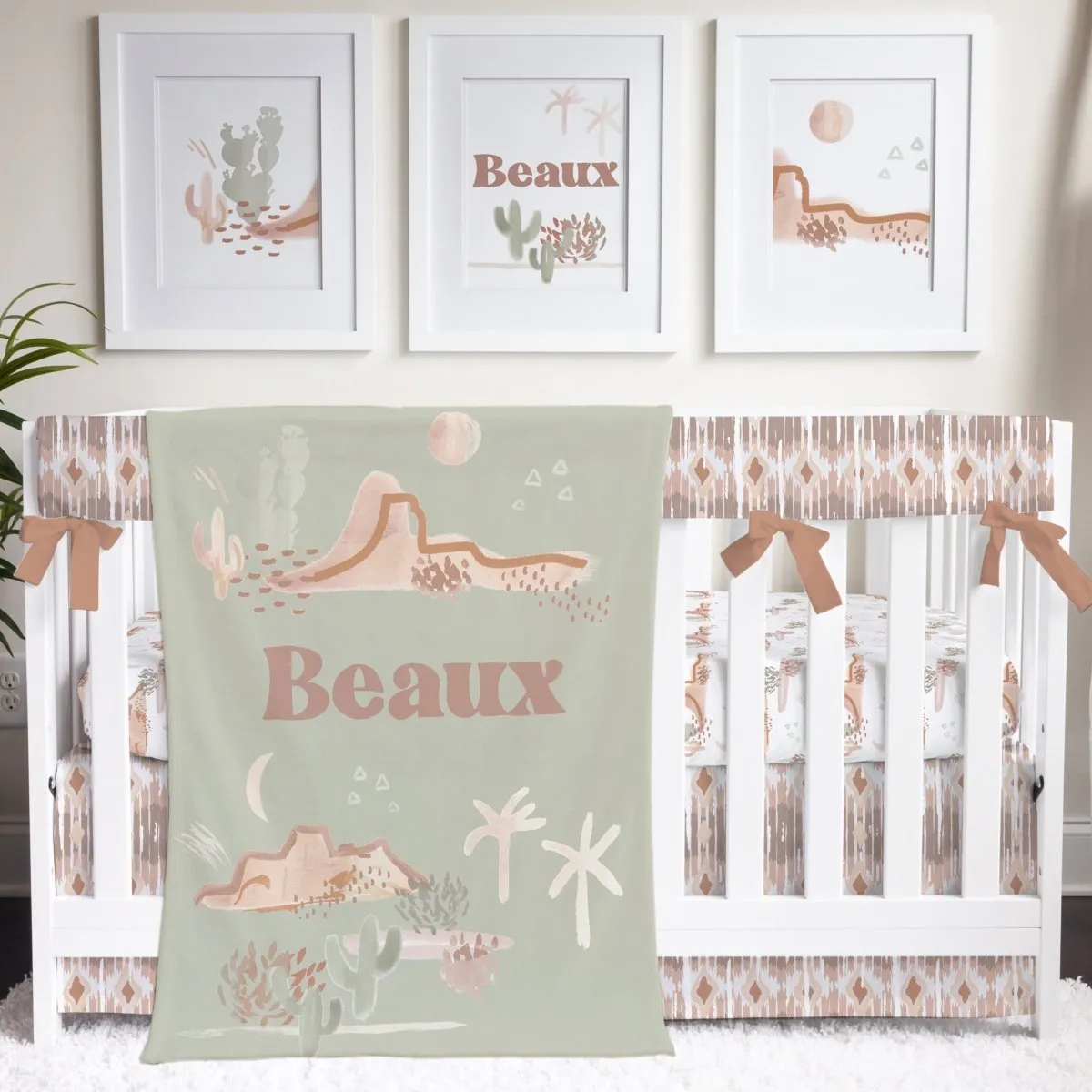 Boho Desert Personalized Minky Blanket