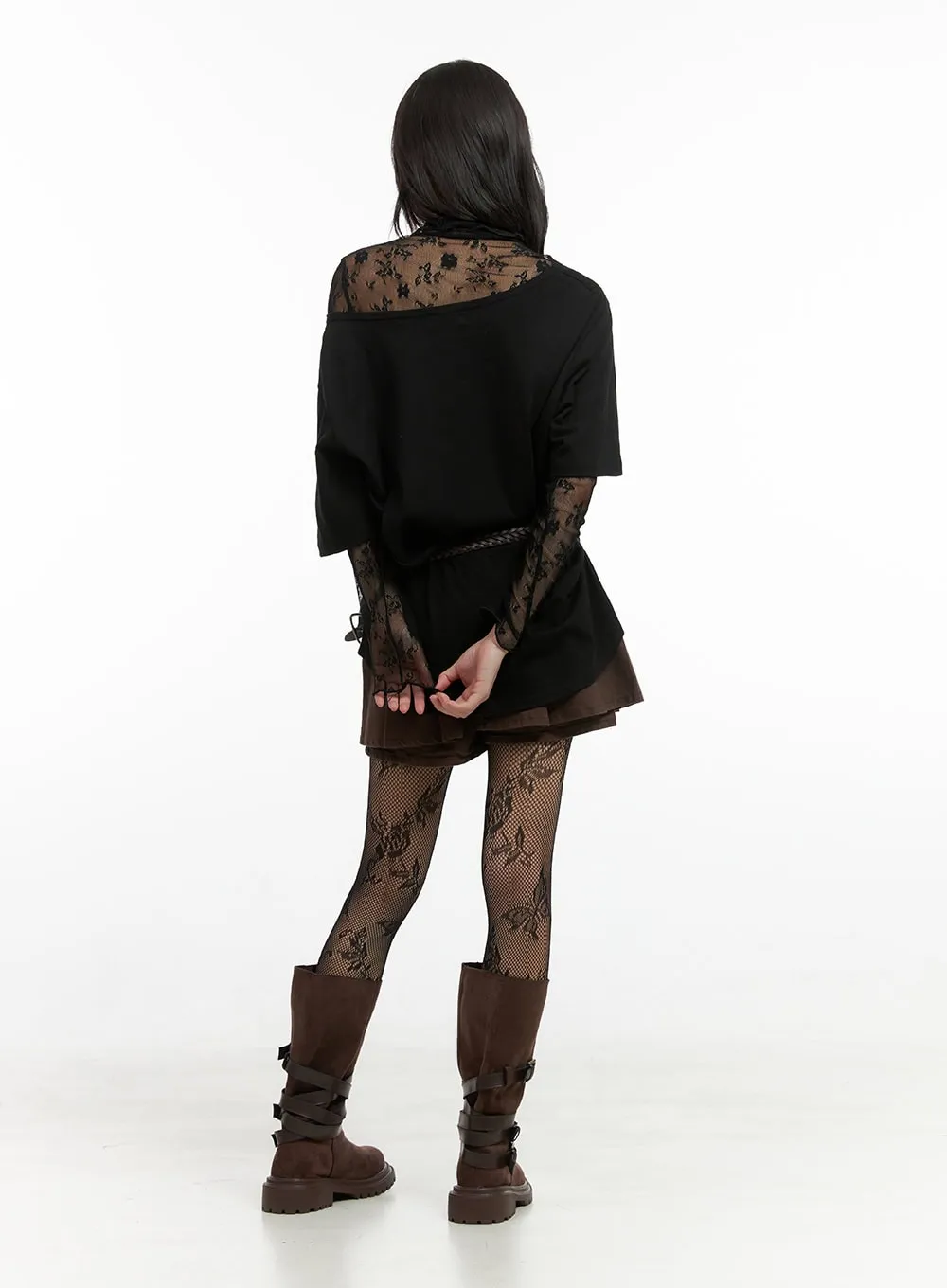 Buckle Chic Faux Leather Long Boots IO430