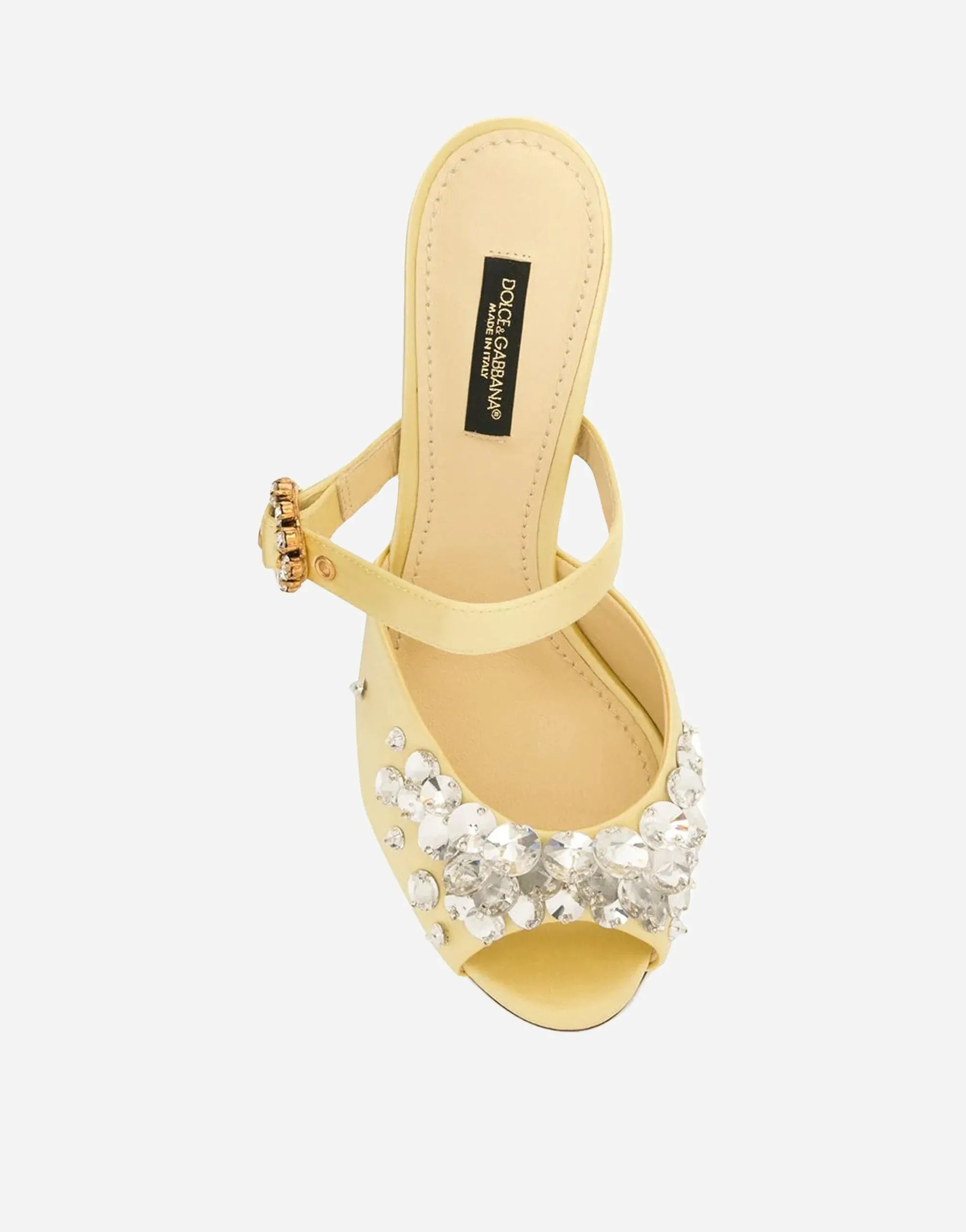 Crystal-Embellished Metallic Pumps
