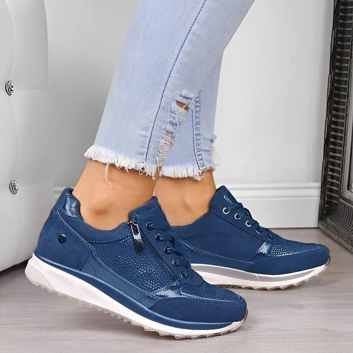 Elegant Zipper Sneakers