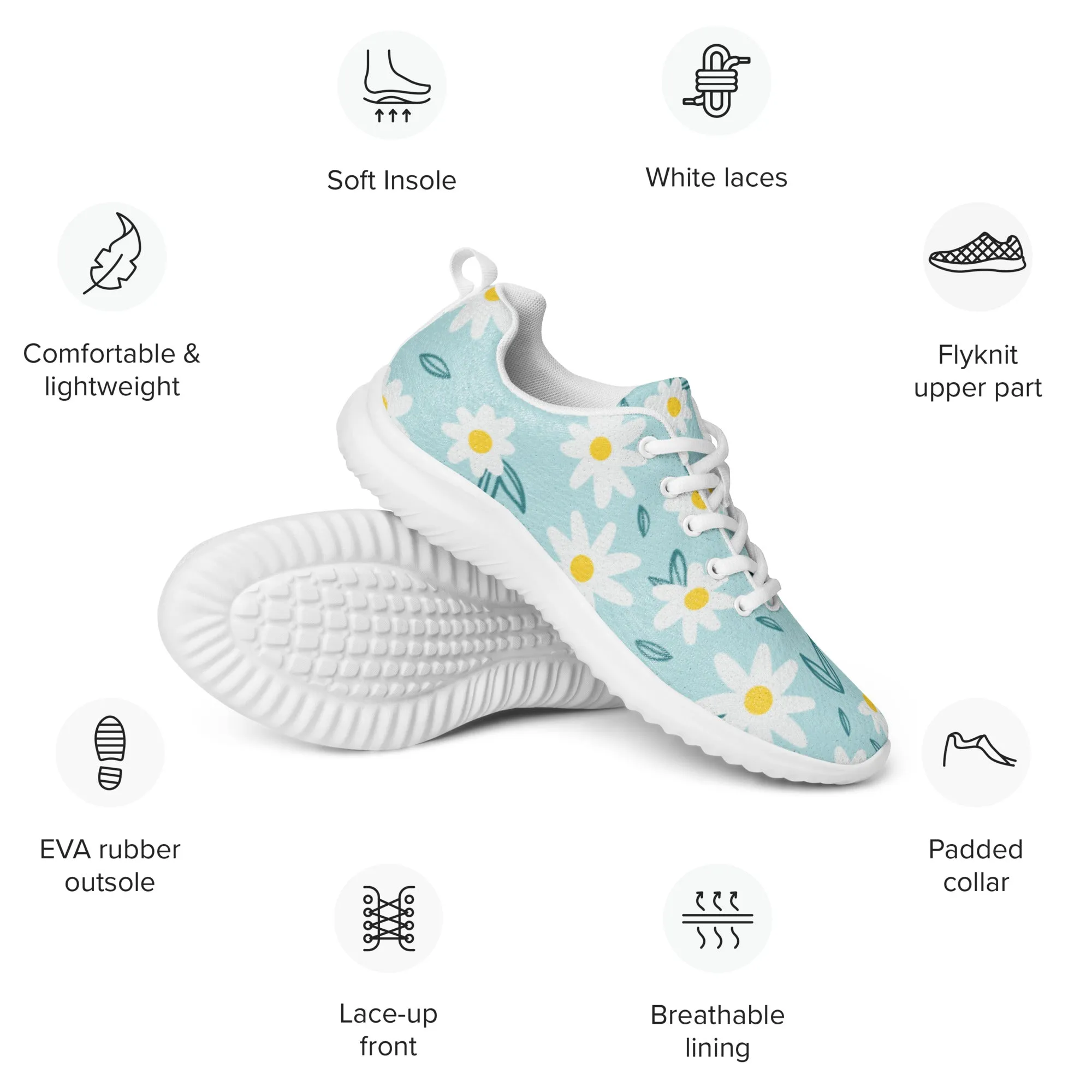 Floral Bloom Athletic Shoes for Women
