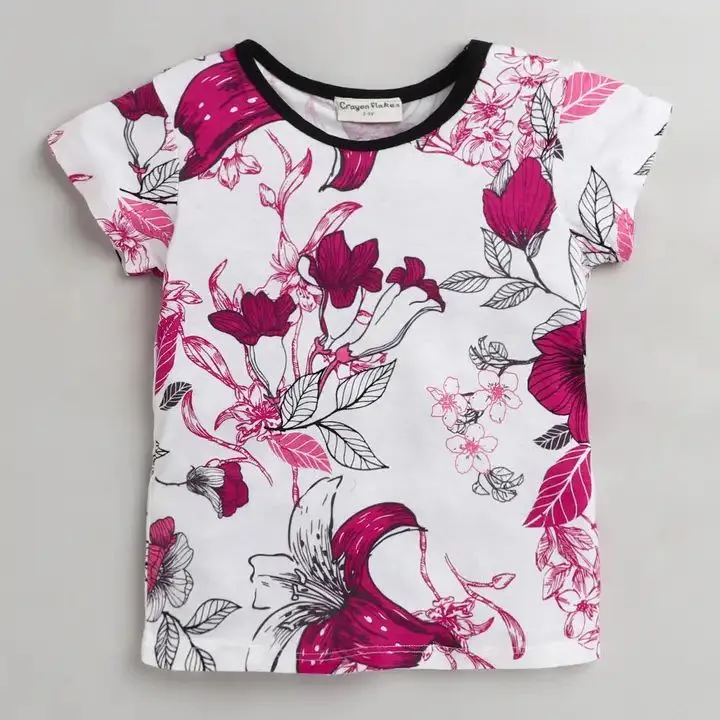 Floral Printed Top - Offwhite