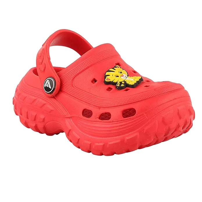 FUEL Clogs Slipper For 4-10 Years Boys/Girls/Toddler (PODDLE-RED)