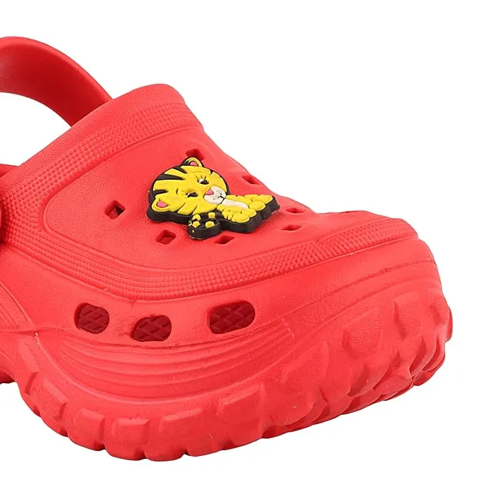 FUEL Clogs Slipper For 4-10 Years Boys/Girls/Toddler (PODDLE-RED)