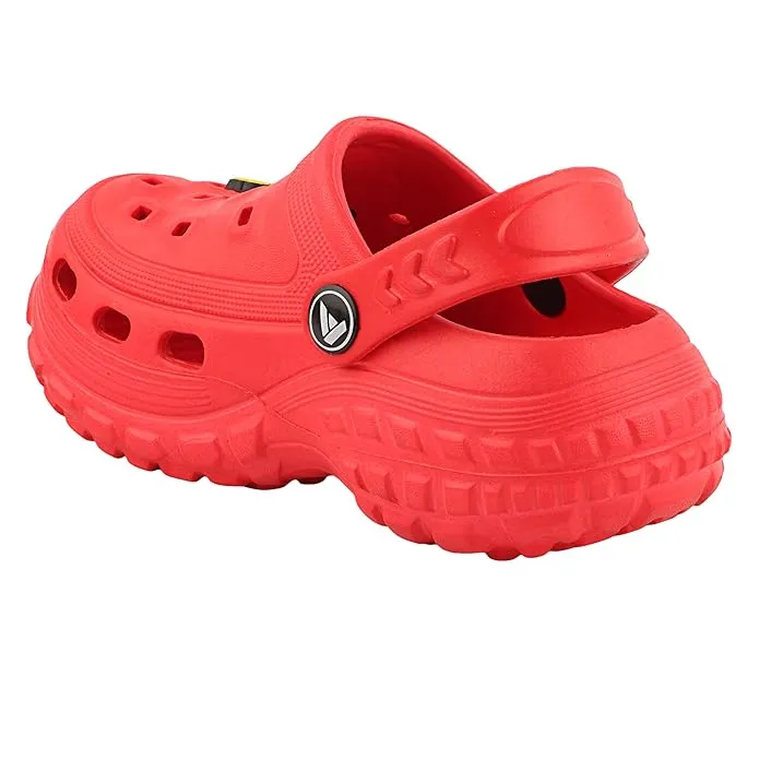 FUEL Clogs Slipper For 4-10 Years Boys/Girls/Toddler (PODDLE-RED)