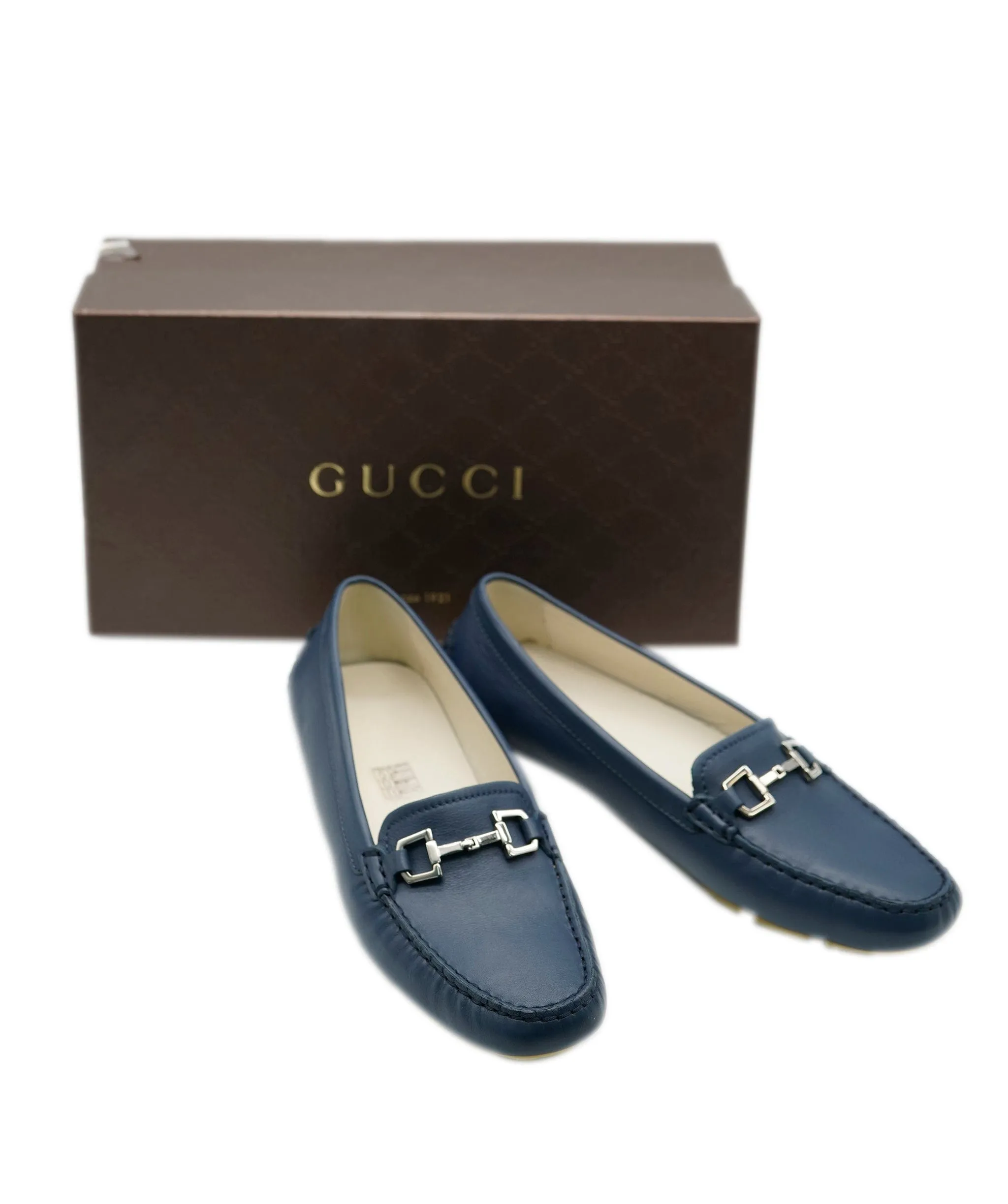 Gucci Blue Leather Loafers ALC0985
