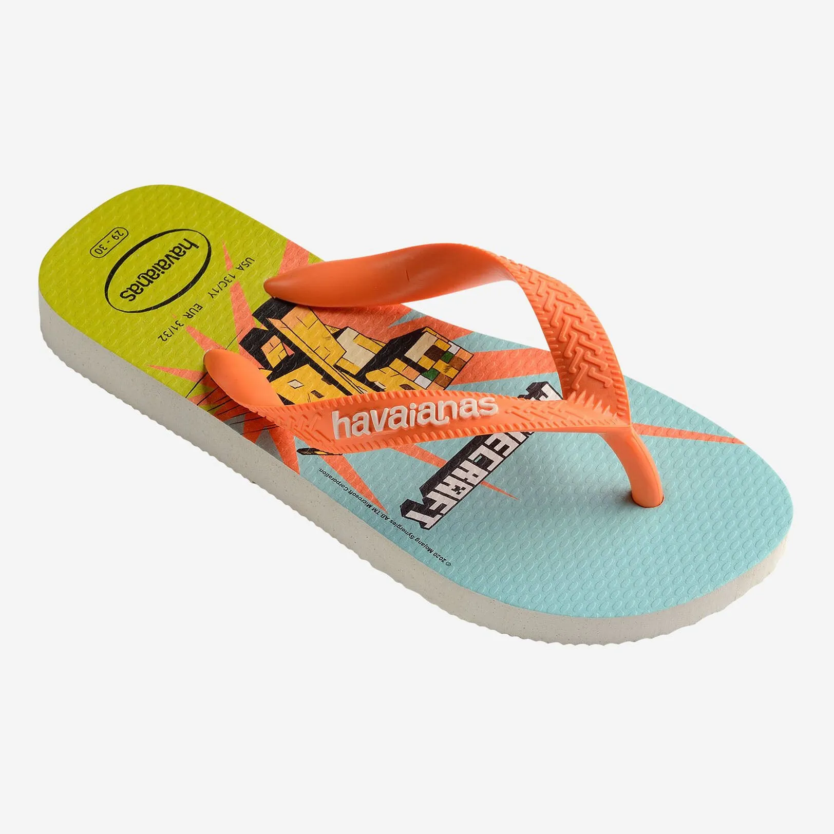 Havaianas - Kids Minecraft - White Coral