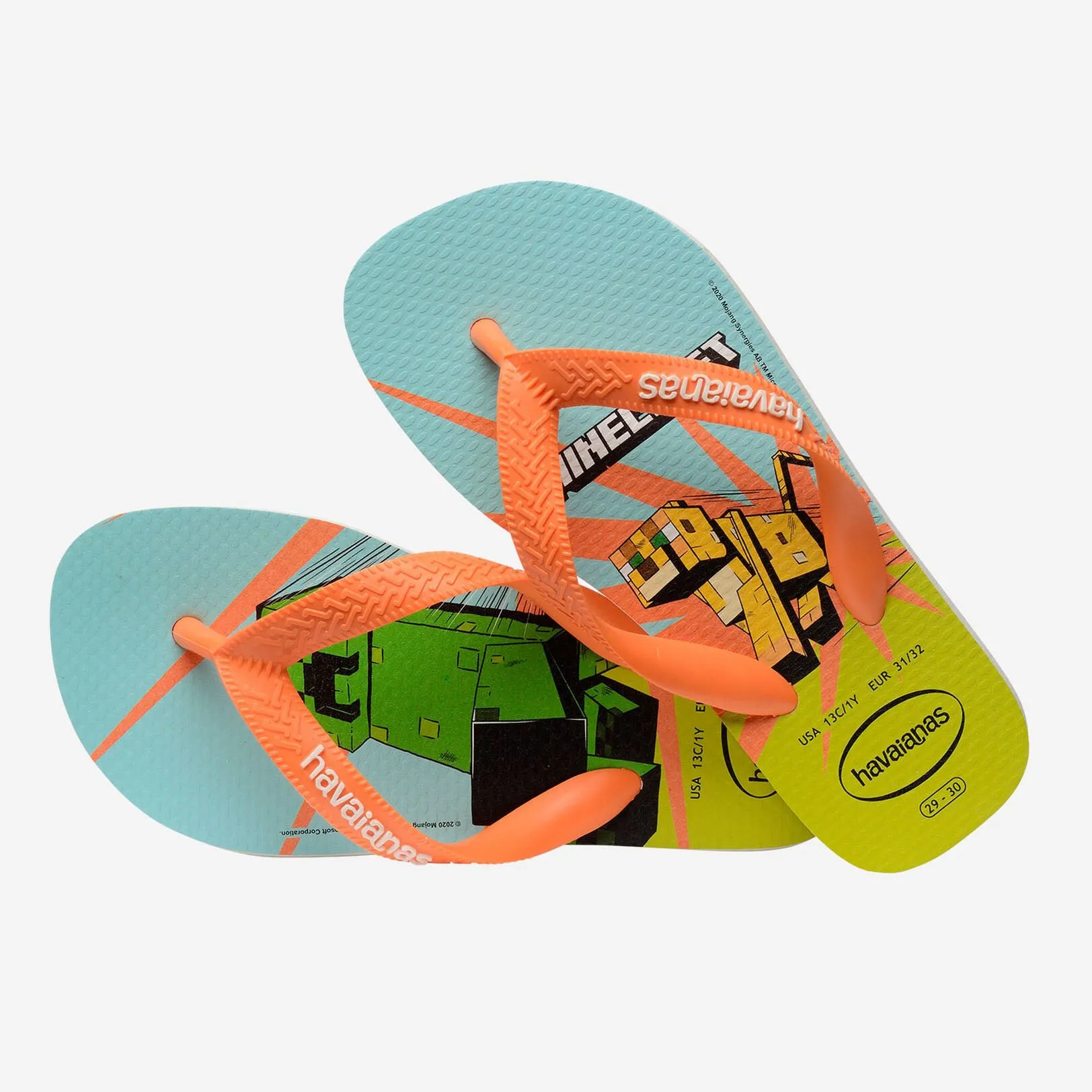 Havaianas - Kids Minecraft - White Coral