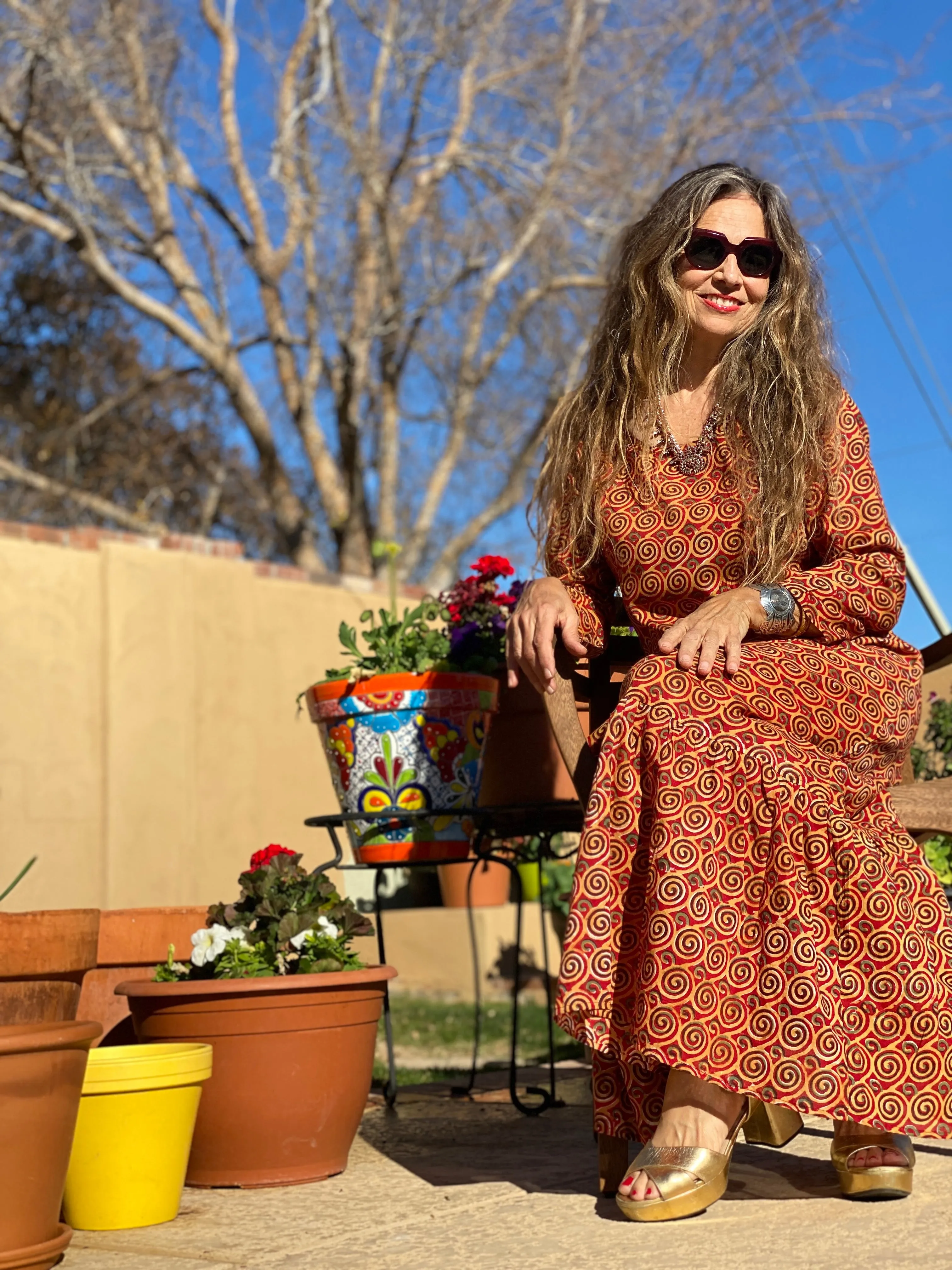 Klimt Ruby Red Mermaid Dress Final Sale
