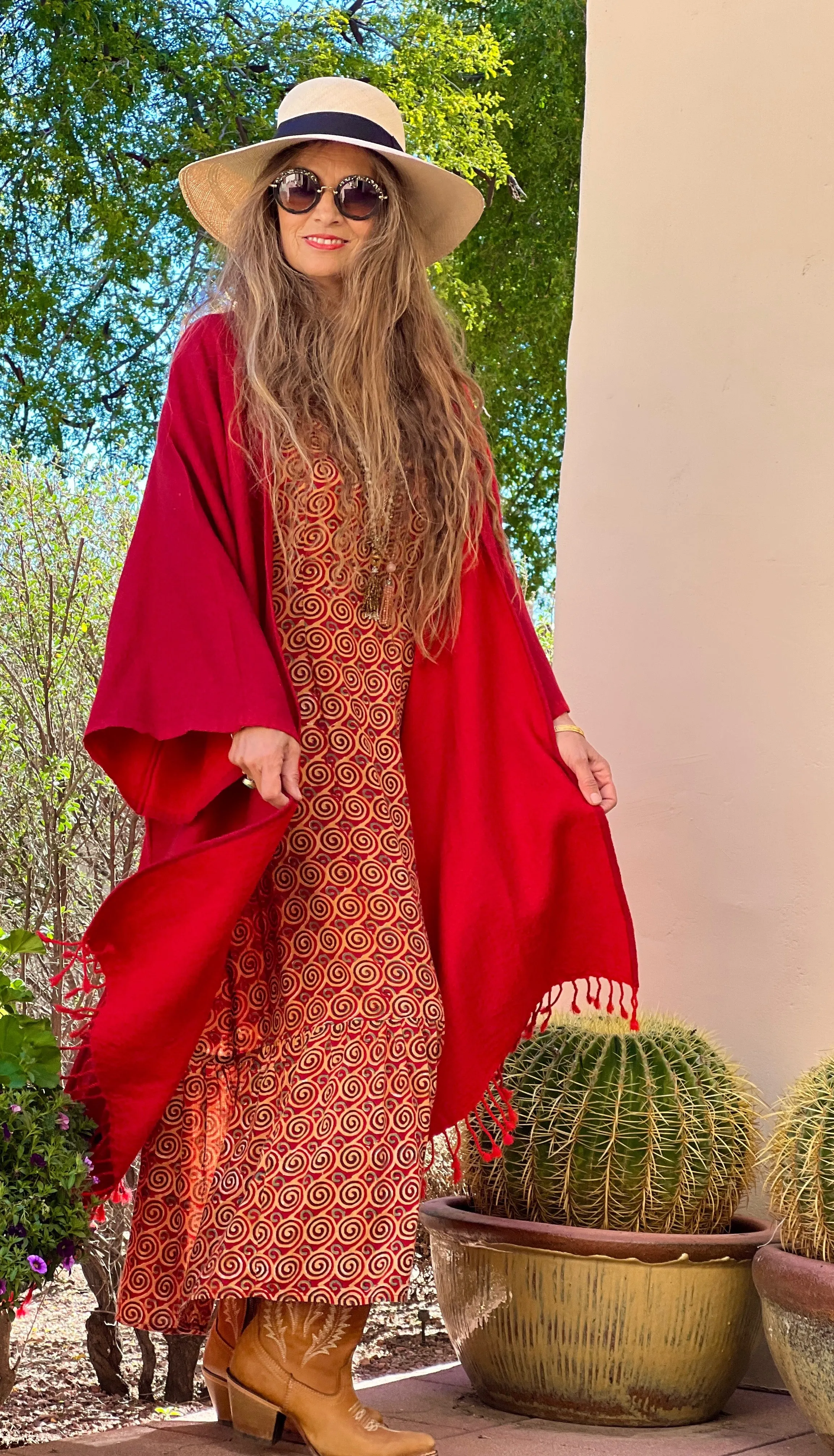 Klimt Ruby Red Mermaid Dress Final Sale