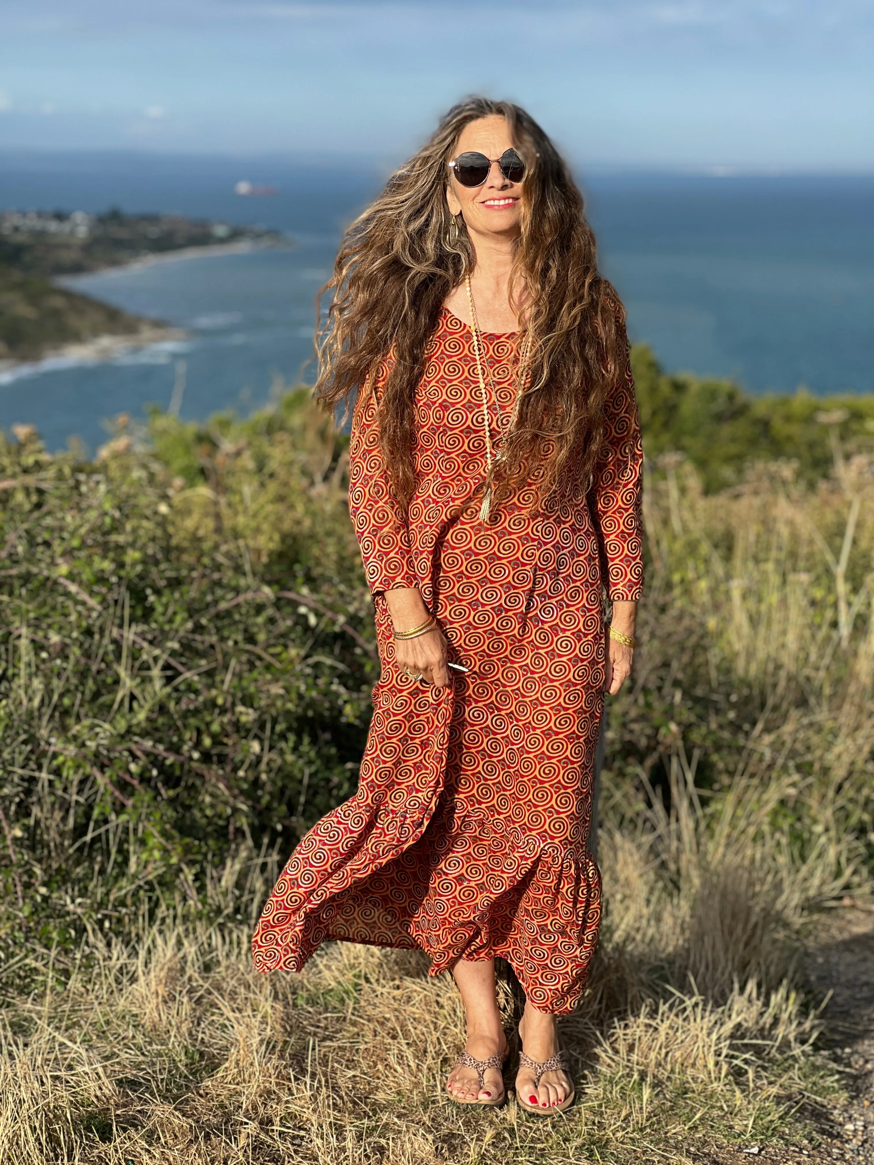 Klimt Ruby Red Mermaid Dress Final Sale