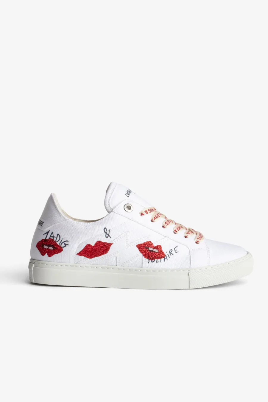 La Flash Lips Sneakers Blanc