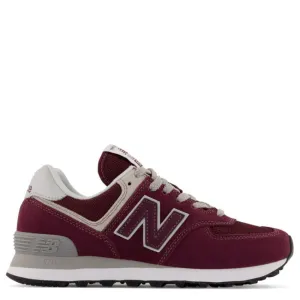 New Balance Women's 574v3 in Burgundy with White