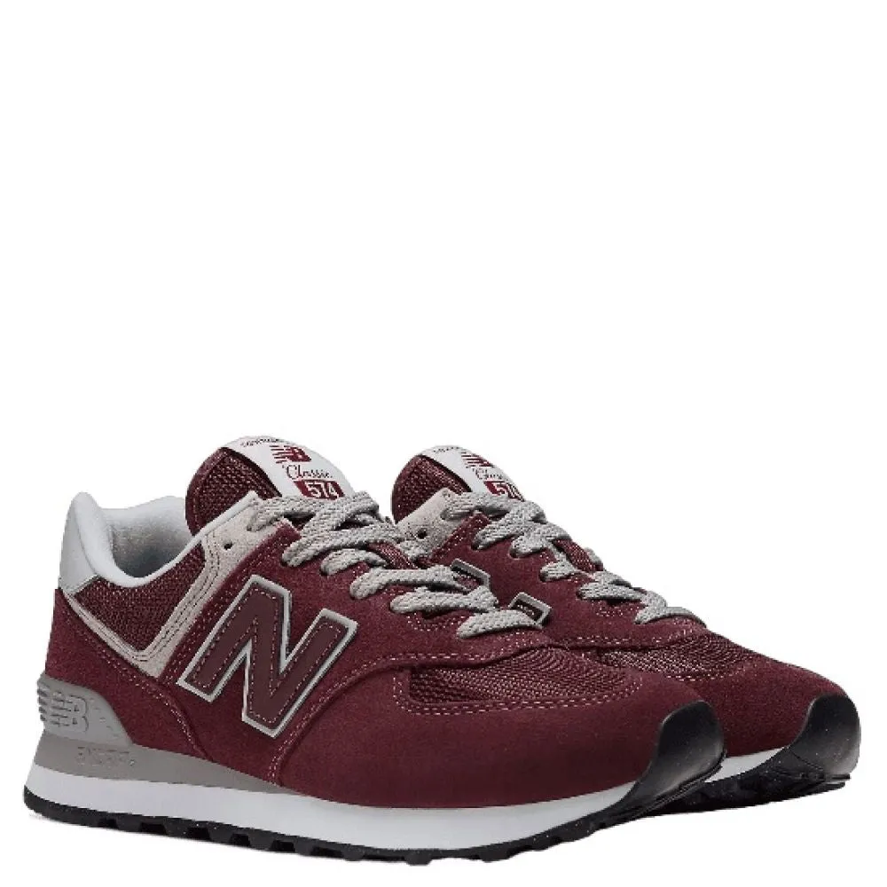 New Balance Women's 574v3 in Burgundy with White