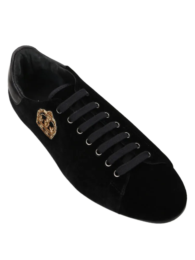 New black velvet men's lace-up loafers imported handmade small crown Indian silk casual shoes