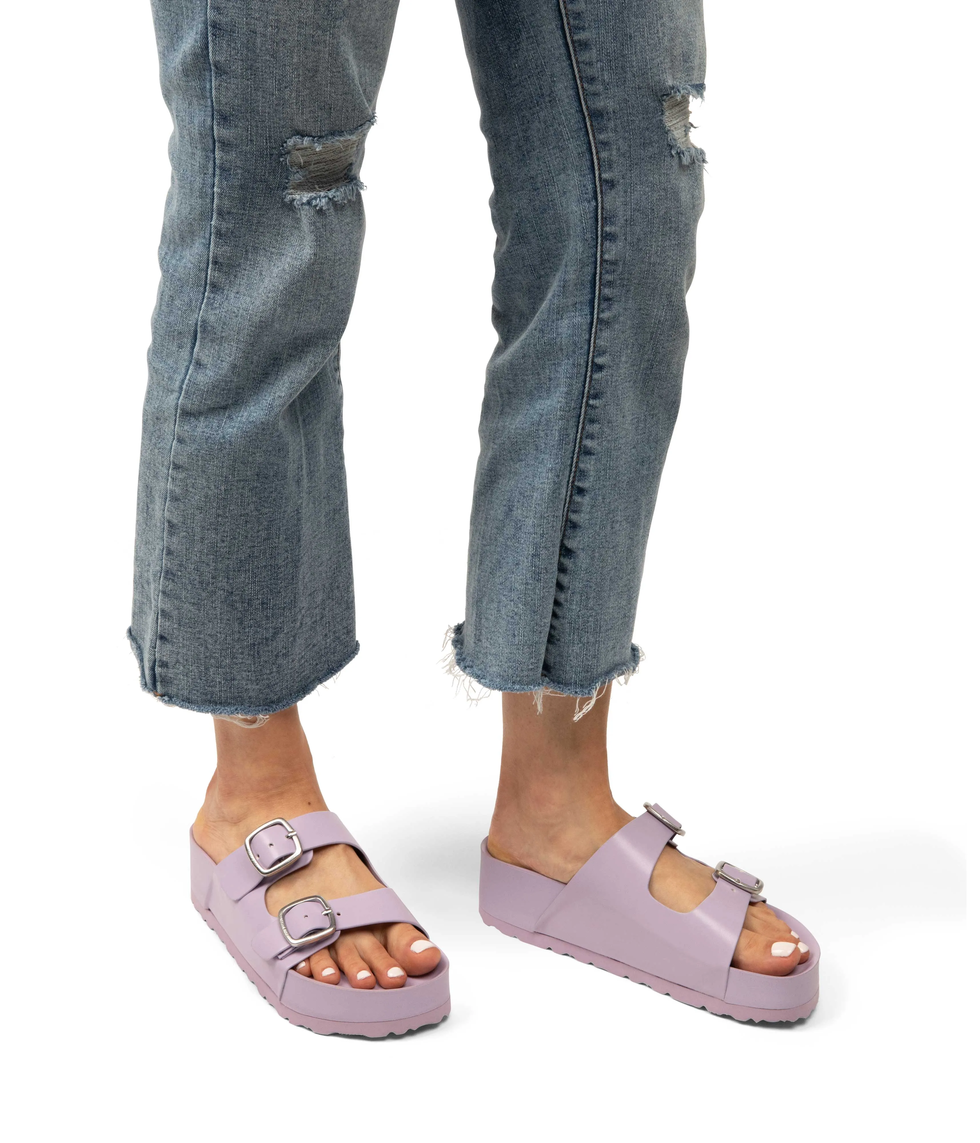 OLAYA Women's Vegan Sandals With Double Straps