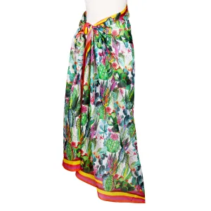 Primavera Cactus Italian Cotton Pareo