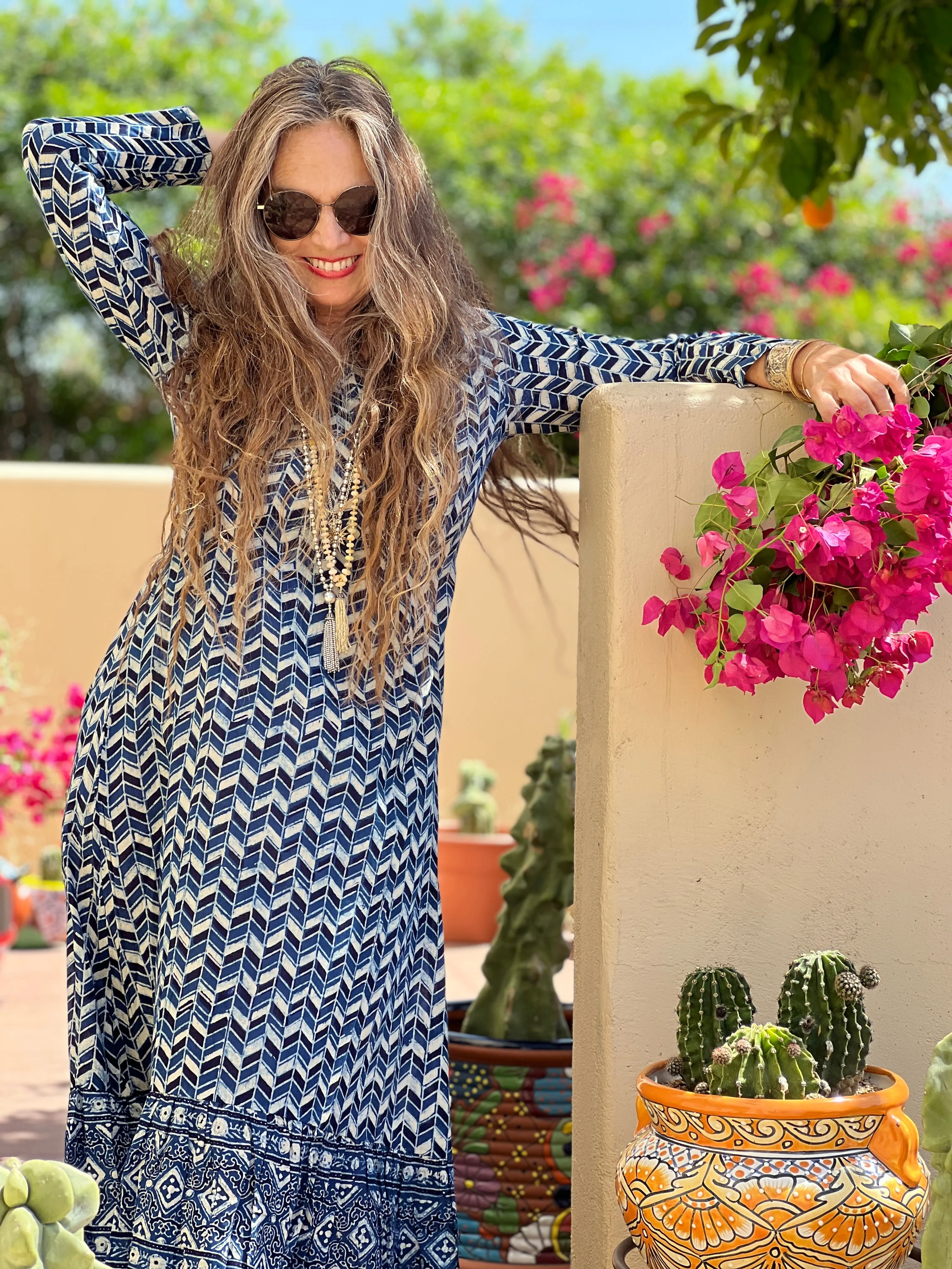 Prisma Indigo Cotton Mermaid Dress