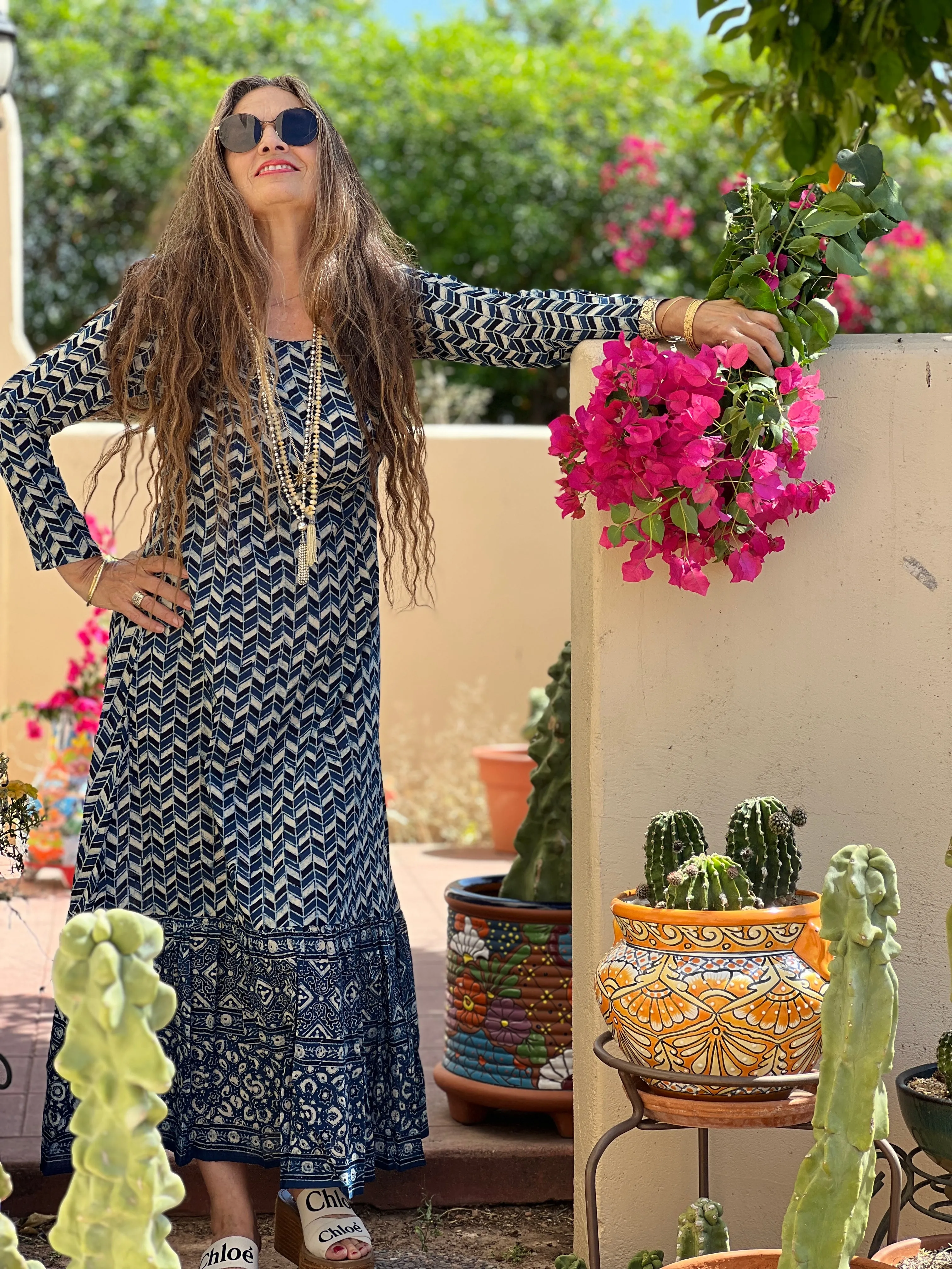 Prisma Indigo Cotton Mermaid Dress
