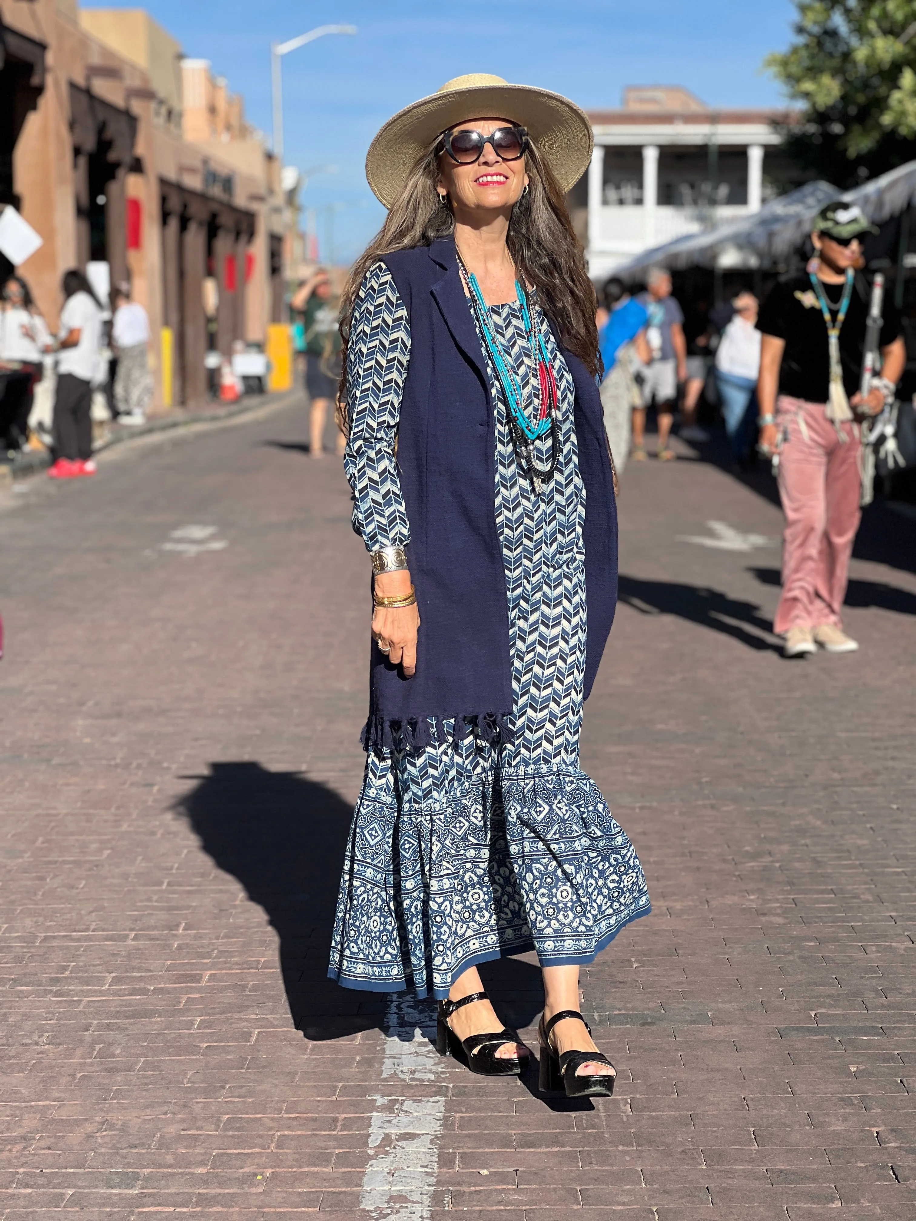 Prisma Indigo Cotton Mermaid Dress