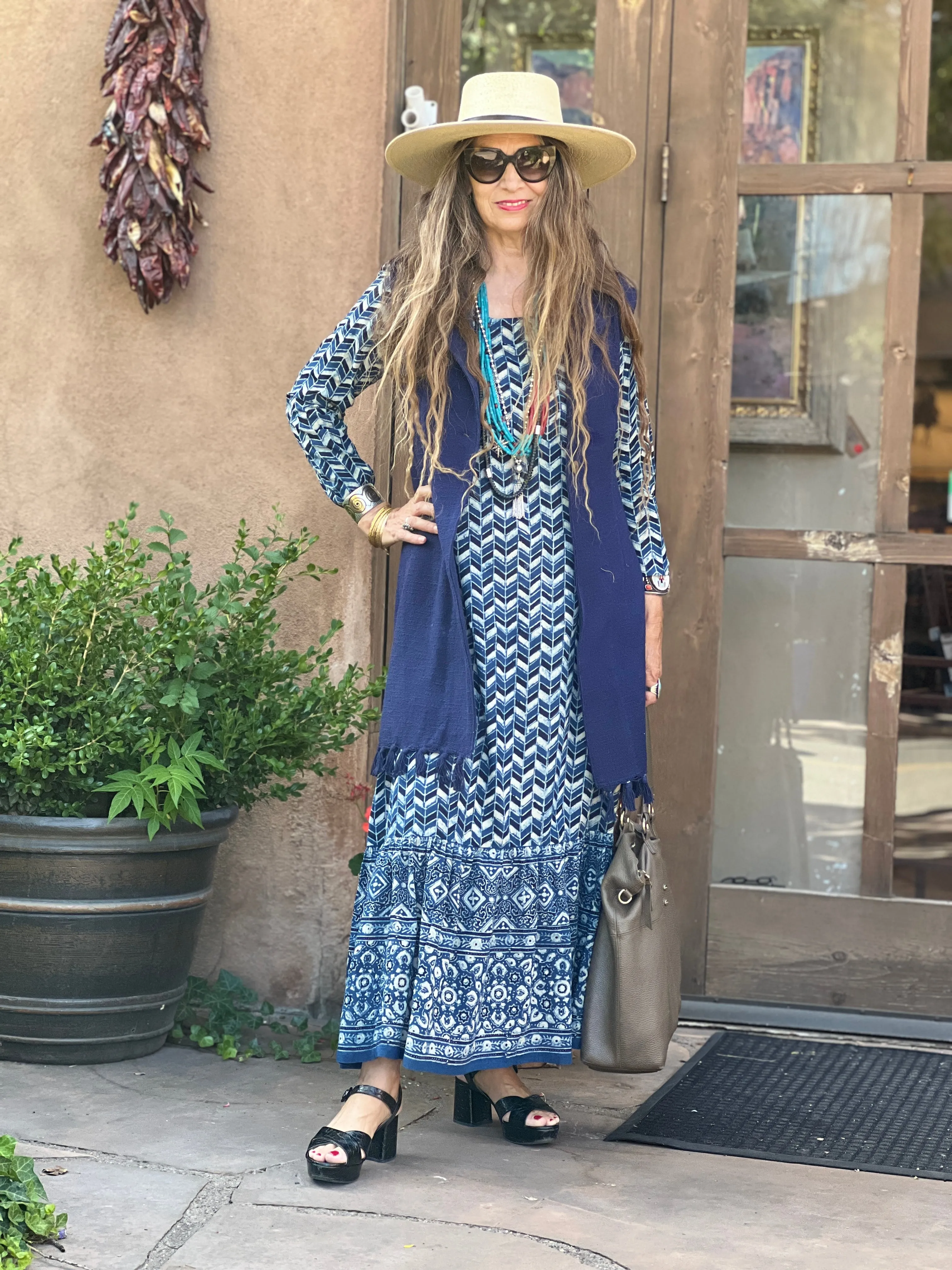 Prisma Indigo Cotton Mermaid Dress