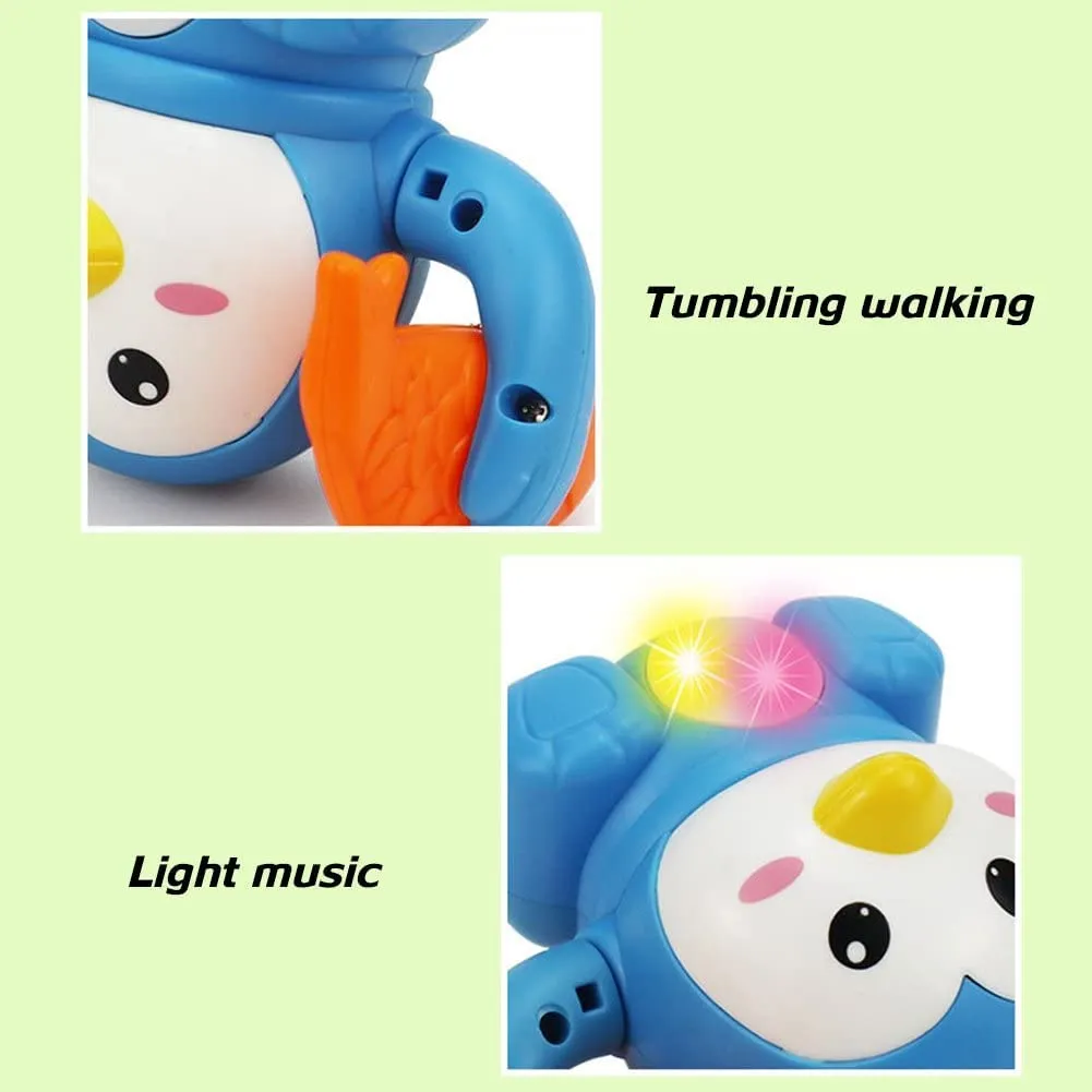 Umadiya Tumbling Penguin Crawling Musical Toys for Kids with 360°Spinning & Rolling, Music, Light, Sensor Control | Dancing Penguin Sound Baby Toys 6-12 Months Boy Girl - Multicolor