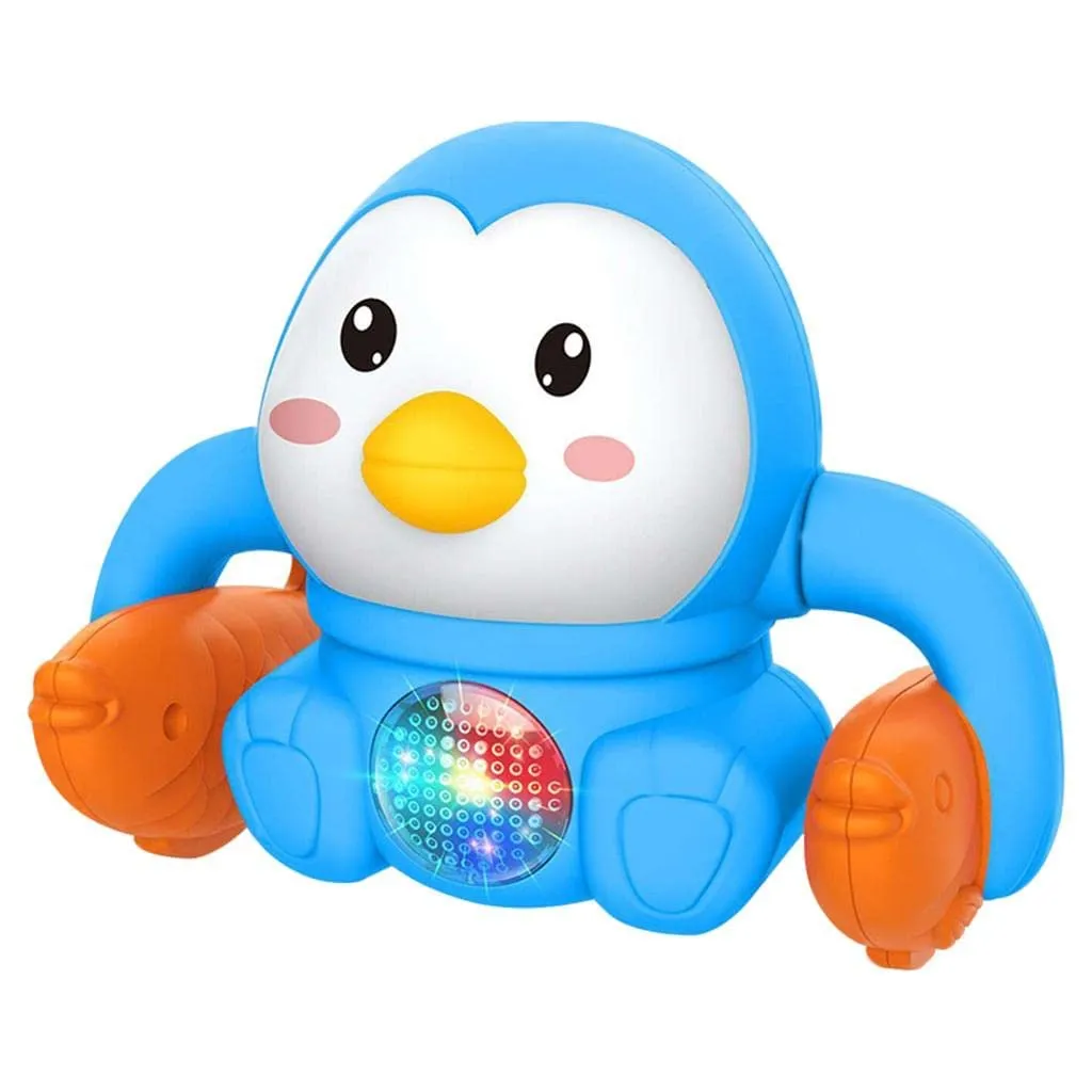 Umadiya Tumbling Penguin Crawling Musical Toys for Kids with 360°Spinning & Rolling, Music, Light, Sensor Control | Dancing Penguin Sound Baby Toys 6-12 Months Boy Girl - Multicolor