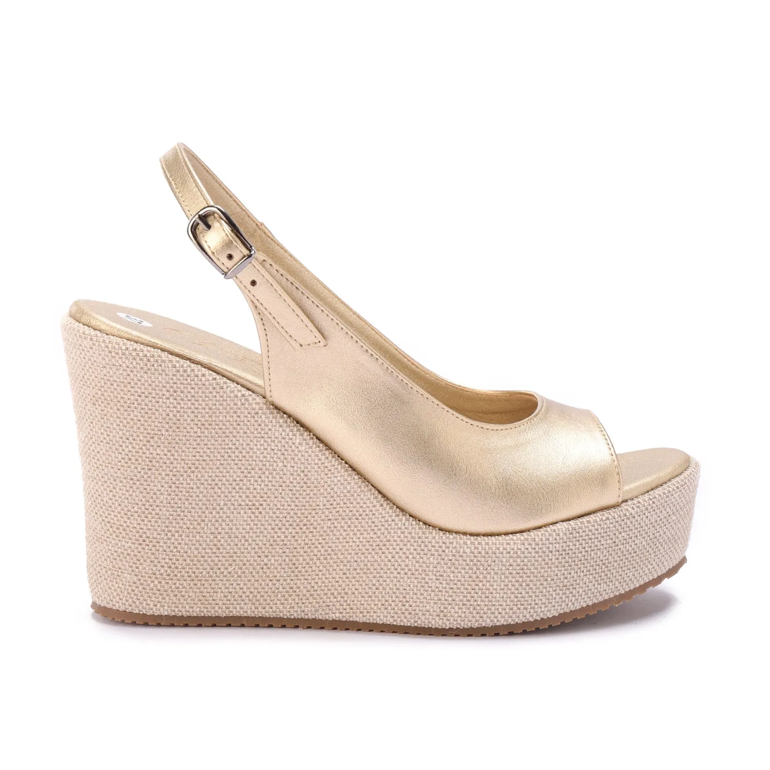 Vallora Wedges Heels - Gold