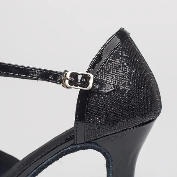 Women's Elegant Laser Sequin Cha Cha Dance Shoes 42230810S